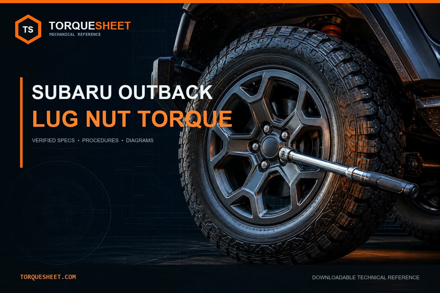 Subaru Outback Lug Nut Torque Spec: 89 ft-lb Guide — TorqueSheet technical feature image